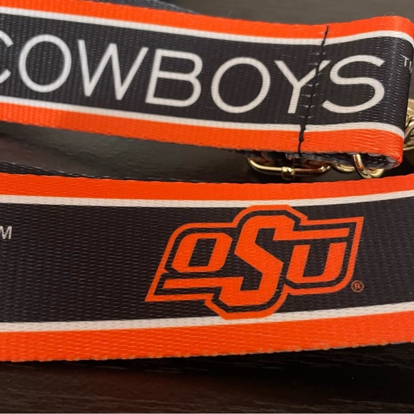🎉🧡LAST ONE!! NEW Oklahoma State University GO COWBOYS Reversible Purse Strap - Picture 3 of 4